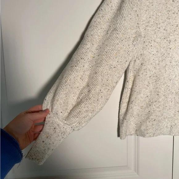 1.STATE Cream Speckled Knit Sweater - Picture 2 of 5